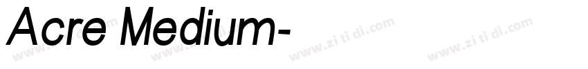 Acre Medium字体转换